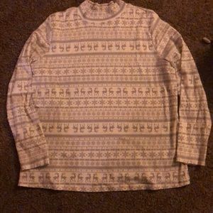 Plus size mock neck long sleeve shirt